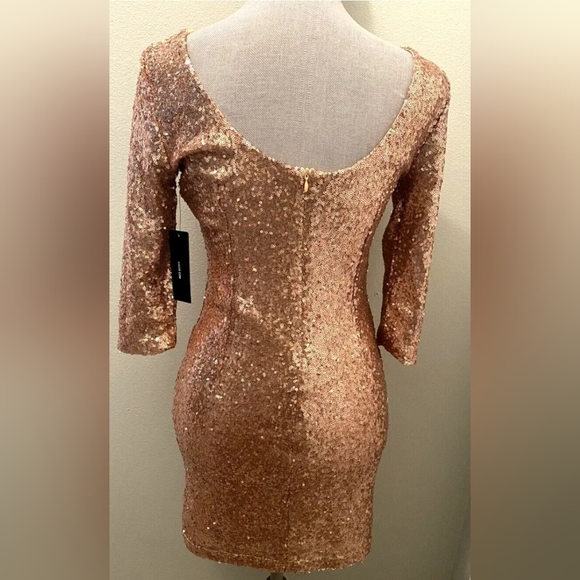 Ruby Rox Rose God Sequin Bodycon Dress - Picture 10 of 10